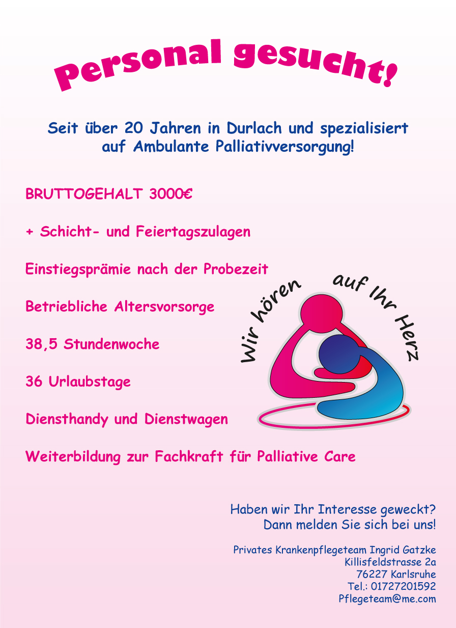 Pflegekraft gesucht - Privates Krankenpflegeteam Gatzke